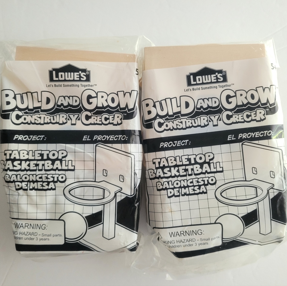 NEW Lowe's Build and Grow - Kids Workshop - Tabletop Basketball Kit  - 2 Sets
